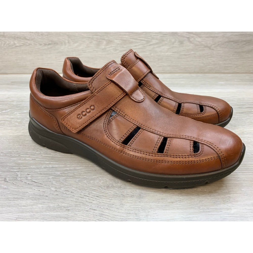 ECCO Men's Irving Fisherman Sandals Brown Leather Closed Toe EU 43 US 9-9.5
